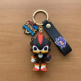 3D PVC Figure Keychain - Sonic the Hedgehog - Shadow Holding Dark Chao