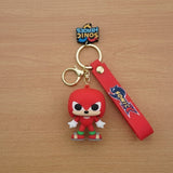 3D PVC Figure Keychain - Sonic the Hedgehog - Chibi Knuckles Standing