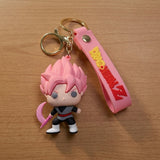 3D PVC Figure Keychain - Dragon Ball Z - Goku Black Super Saiyan Rose With Scythe