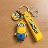 3D PVC Figure Keychain - Minions - Minion Two-Eyed Smiling with Keychain