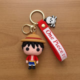 3D PVC Figure Keychain - One Piece - Monkey D. Luffy Chibi with Straw Hat