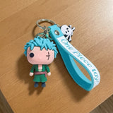 3D PVC Figure Keychain - One Piece - Roronoa Zoro Chibi Green Outfit