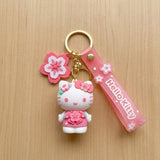 3D PVC Figure Keychain - Sanrio - Hello Kitty Pink Sakura Dress
