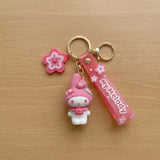 3D PVC Figure Keychain - Sanrio - My Melody Pink With Cherry Blossoms
