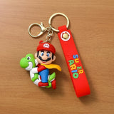 3D PVC Figure Keychain - SuperMario - Mario Riding Yoshi with Cape
