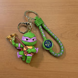 3D PVC Figure Keychain - Teenage Mutant Ninja Turtles - Donatello Purple Mask with Bo Staff