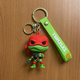 3D PVC Figure Keychain - Teenage Mutant Ninja Turtles - Raphaelwith Sai