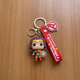 3D PVC Figure Keychain - DC Comics - Wonder Woman Pop Style Figure With Golden Shield