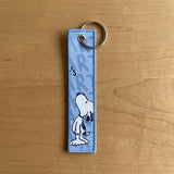 Embroidery Keychain - Peanuts - Snoopy Artist's Tag (Light Blue)