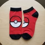 Socks - Pokemon - Poke Ball Red Pair Ankle Socks (1 Pair)