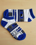 Socks - Star Wars - R2-D2 Body Pattern White Blue Ankle Socks (1 Pair)