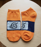 Socks - Naruto - Konoha Symbol Orange Blue Ankle Socks (1 Pair)