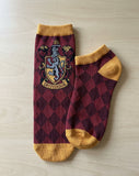 Socks - Harry Potter - Gryffindor Crest Argyle Pattern Red Orange Ankle Socks (1 Pair)