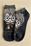 Socks - Harry Potter - Harry Chibi Glasses Black Ankle Socks (1 Pair)