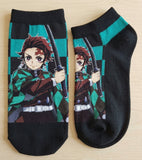 Socks - Demon Slayer - Tanjiro Kamado Sword Checkered Ankle Socks (1 Pair)