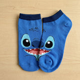 Socks - Disney - Stitch Face Blue Ankle Socks (1 Pair)