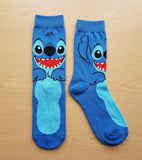 Socks - Disney - Stitch Smiling Light Blue Crew Socks (1 Pair)