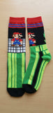 Socks - Super Mario - Mario 8-bit Green Stripes Crew Socks (1 Pair)