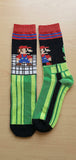 Socks - Super Mario - Mario 8-bit Green Stripes Crew Socks (1 Pair)