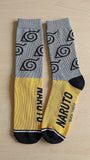 Socks - Naruto - Konoha Symbol Pattern Yellow Crew Socks (1 Pair)