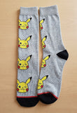 Socks - Pokemon - Pikachu Faces Grey Crew Socks (1 Pair)