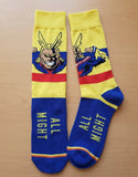 Socks - My Hero Academia - All Might Yellow Blue Red Crew Socks (1 Pair)