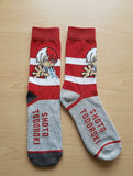 Socks - My Hero Academia - Shoto Todoroki Chibi Red White Stripes Crew Socks (1 Pair)