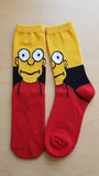 Socks - The Simpsons - Simpson Face Yellow Red Crew Socks (1 Pair)