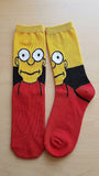 Socks - The Simpsons - Simpson Face Yellow Red Crew Socks (1 Pair)