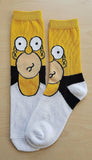 Socks - The Simpsons - Homer Simpson Face White Crew Socks (1 Pair)